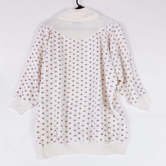 Vintage 90s Andrew St John Quarter Zip Collared 3/4 Sleeve Shirt Size Medium - Picture 13 of 13